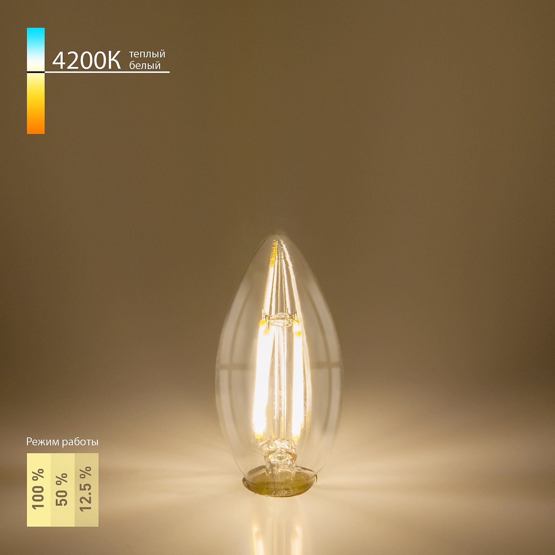 Светодиодная лампа Eurosvet Dimmable BL134 5W 4200K E14 (C35 прозрачный)