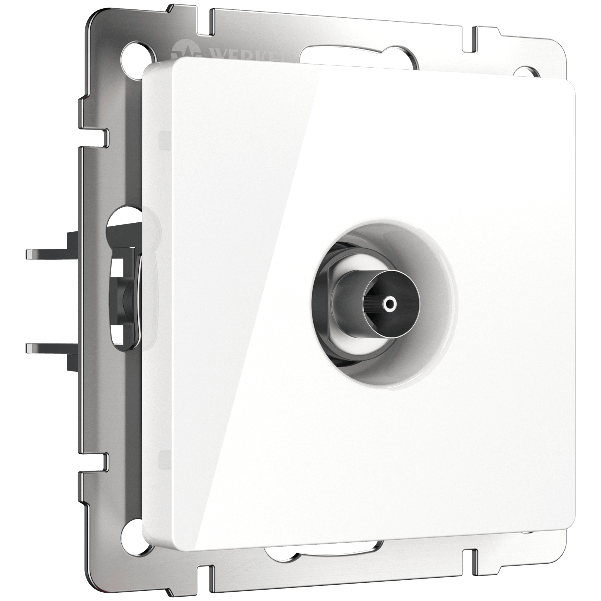 Werkel WL01-TV-2W / ТВ-розетка проходная (белая)