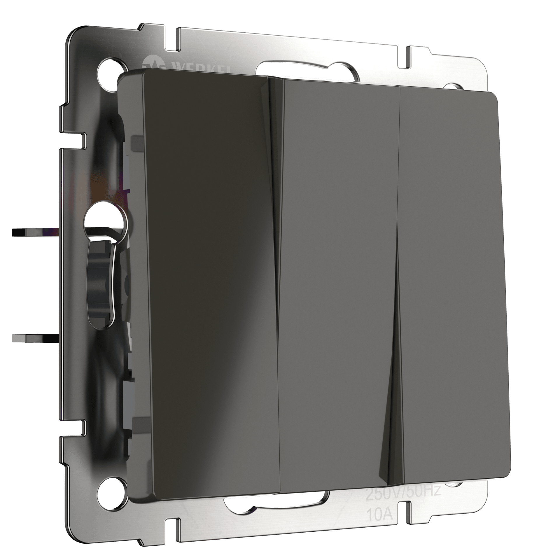 Werkel WL07-SW-3G/Выключатель трехклавишный (серо-коричневый)