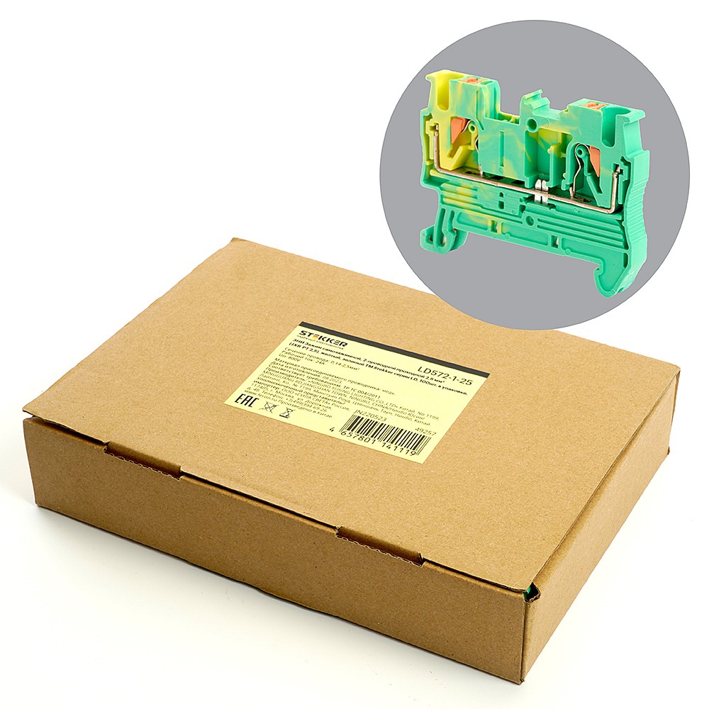 Зажим самозажимной, 2-проводной проходной 2,5 мм Stekker 49257 49257