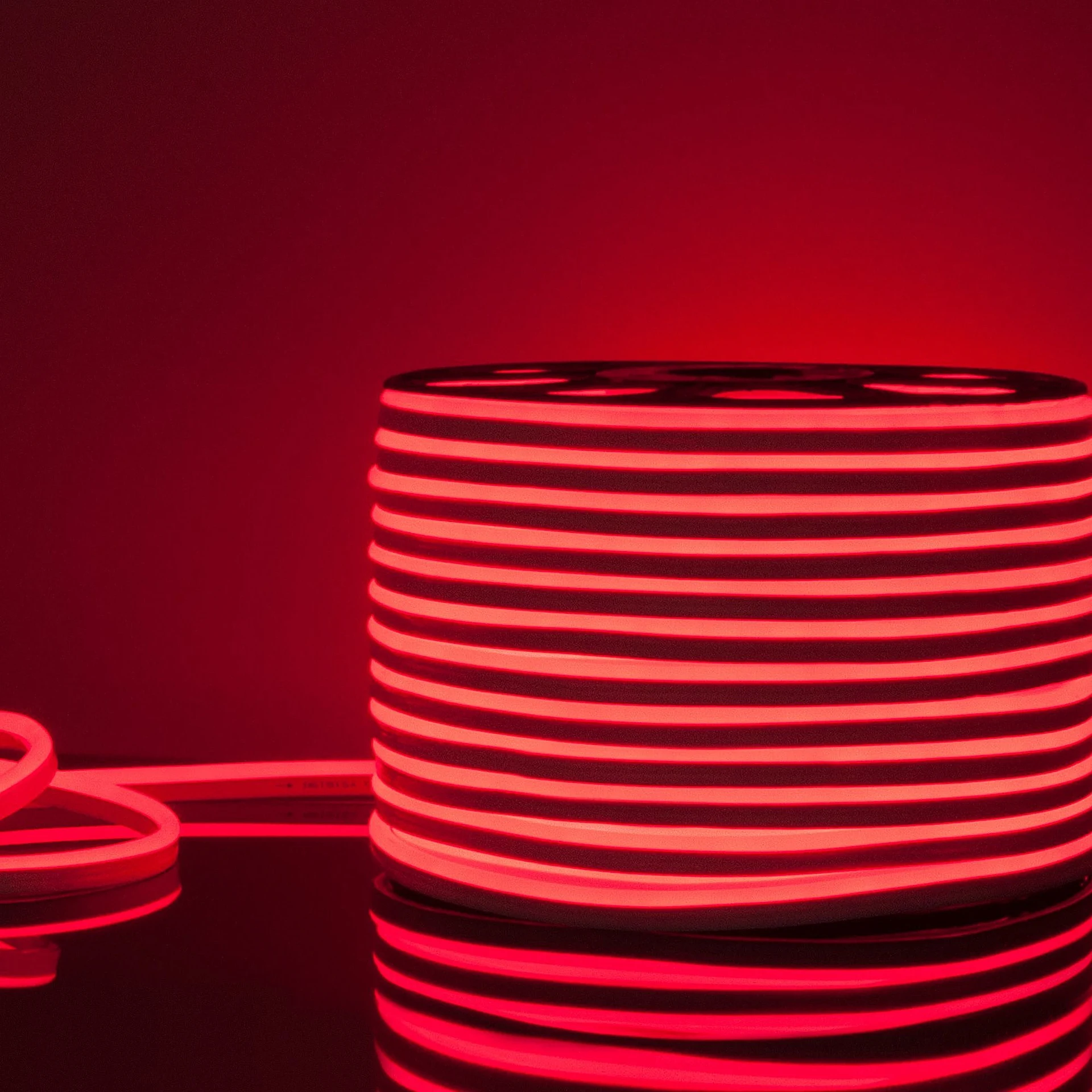 Светодиодный шнур Elektrostandard LS 001 220V 9,6 IP67 Гибкий неон LS001 220V 9.6W 120Led 2835 IP67 односторонний красный, 50 м