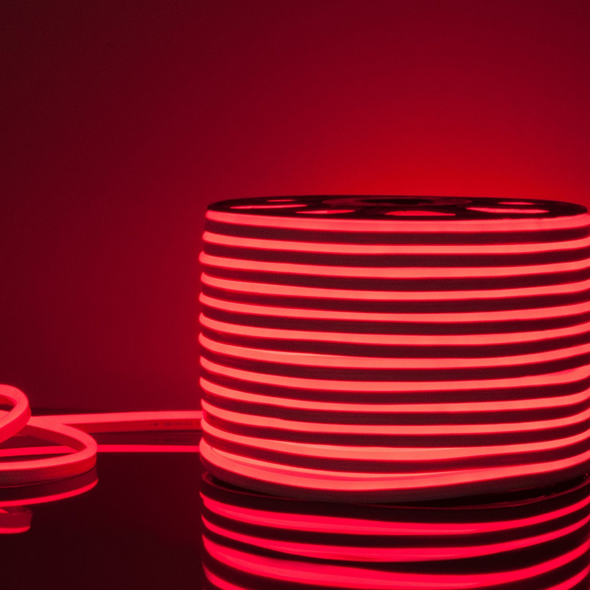 Светодиодный шнур Elektrostandard LS 001 220V 9,6 IP67 Гибкий неон LS001 220V 9.6W 120Led 2835 IP67 односторонний красный, 50 м