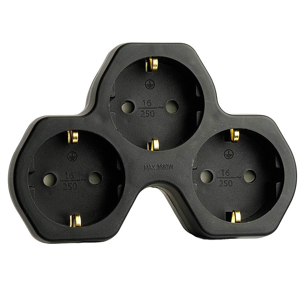 Разветвитель сетевой 3-местный с/з Stekker ADP16-13-21 50108