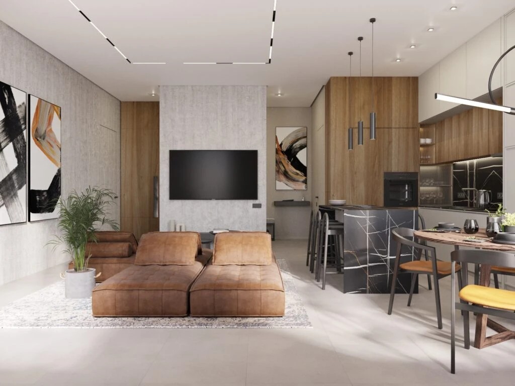 Гостиная, Кухня