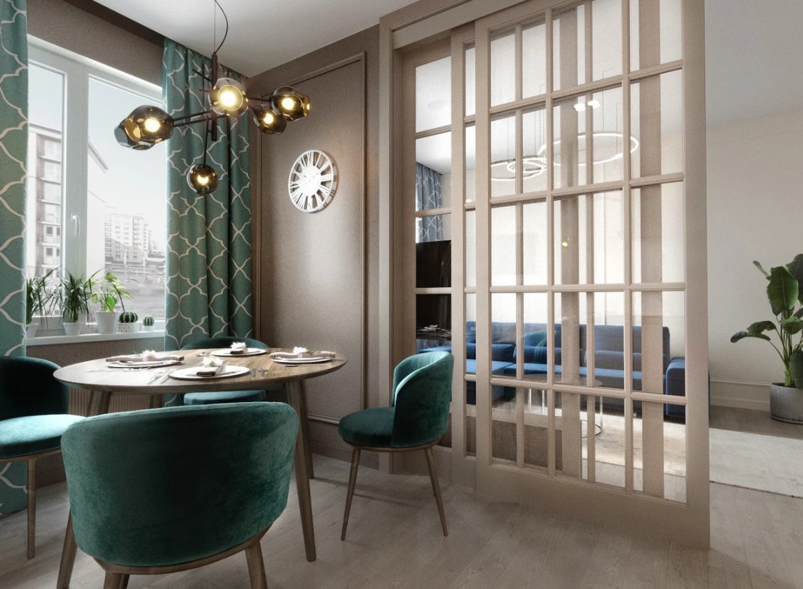 Трехкомнатная квартира. Славянка. Очень современная классика.