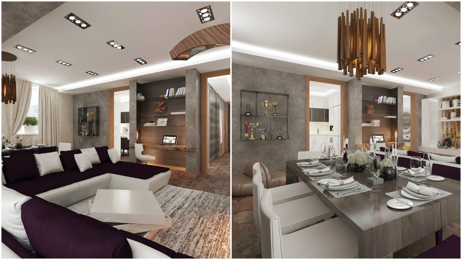 Гостиная, Кухня, Коридор