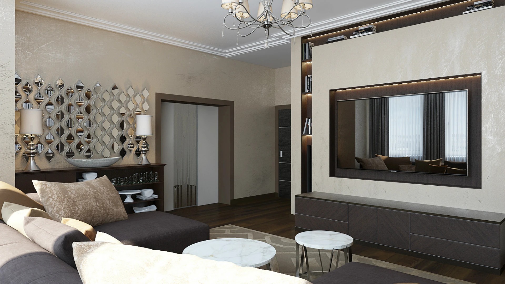 Гостиная, Кухня, Коридор