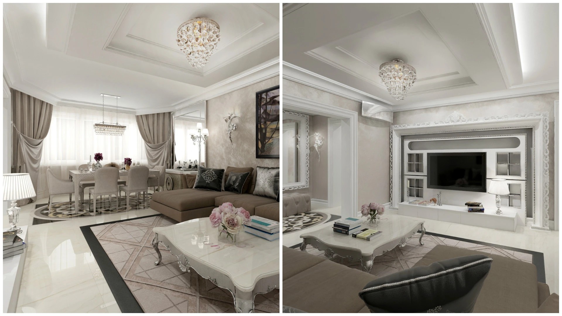 Гостиная, Кухня, Коридор