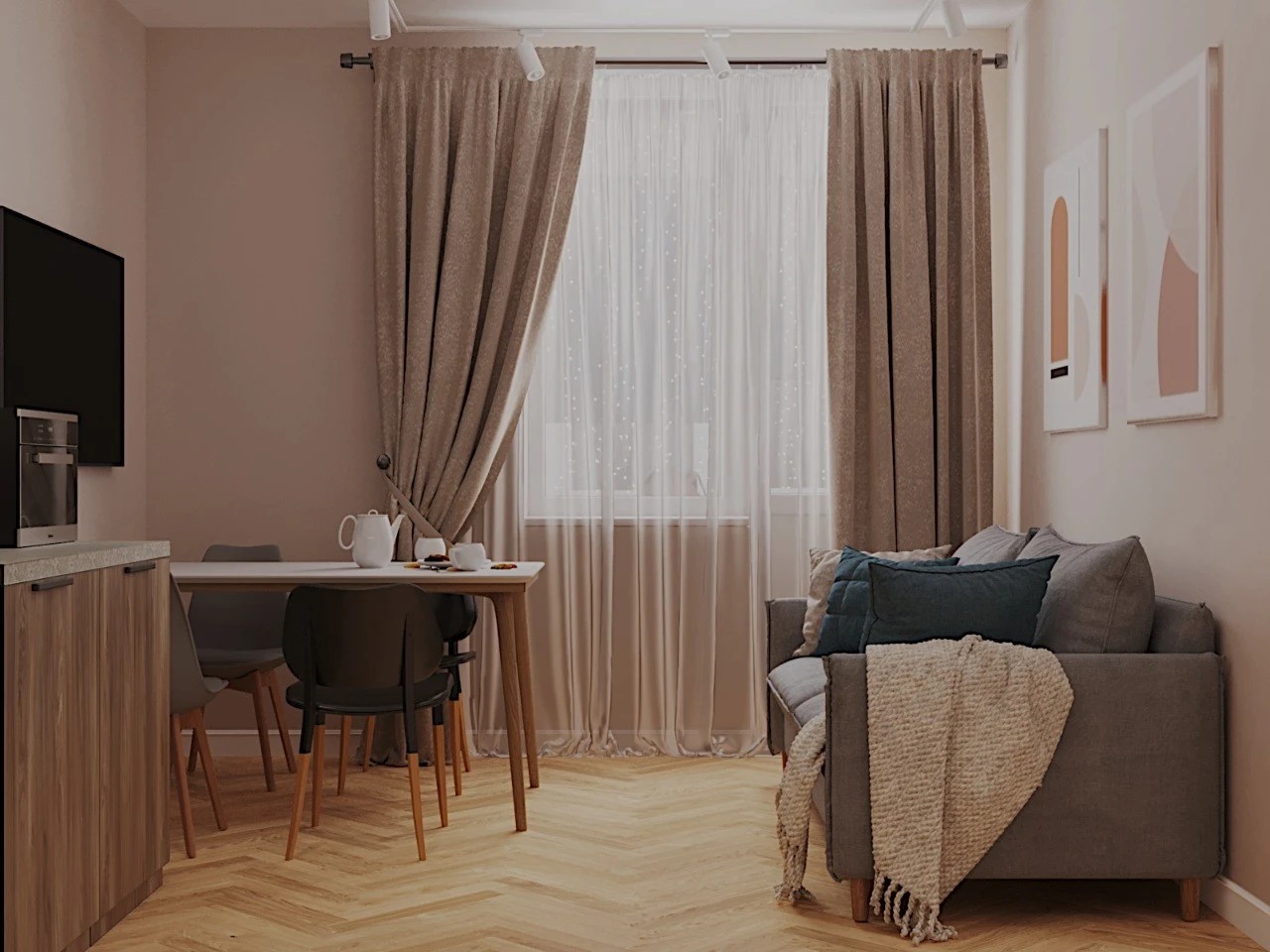 Дизайн-проект ОДНУШКА ДЛЯ ТВОРЧЕСКОГО МОЛОДОГО ЧЕЛОВЕКА