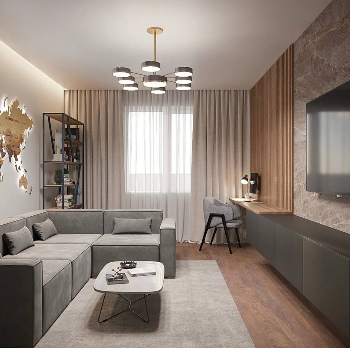 Дизайн-проекты гостиной