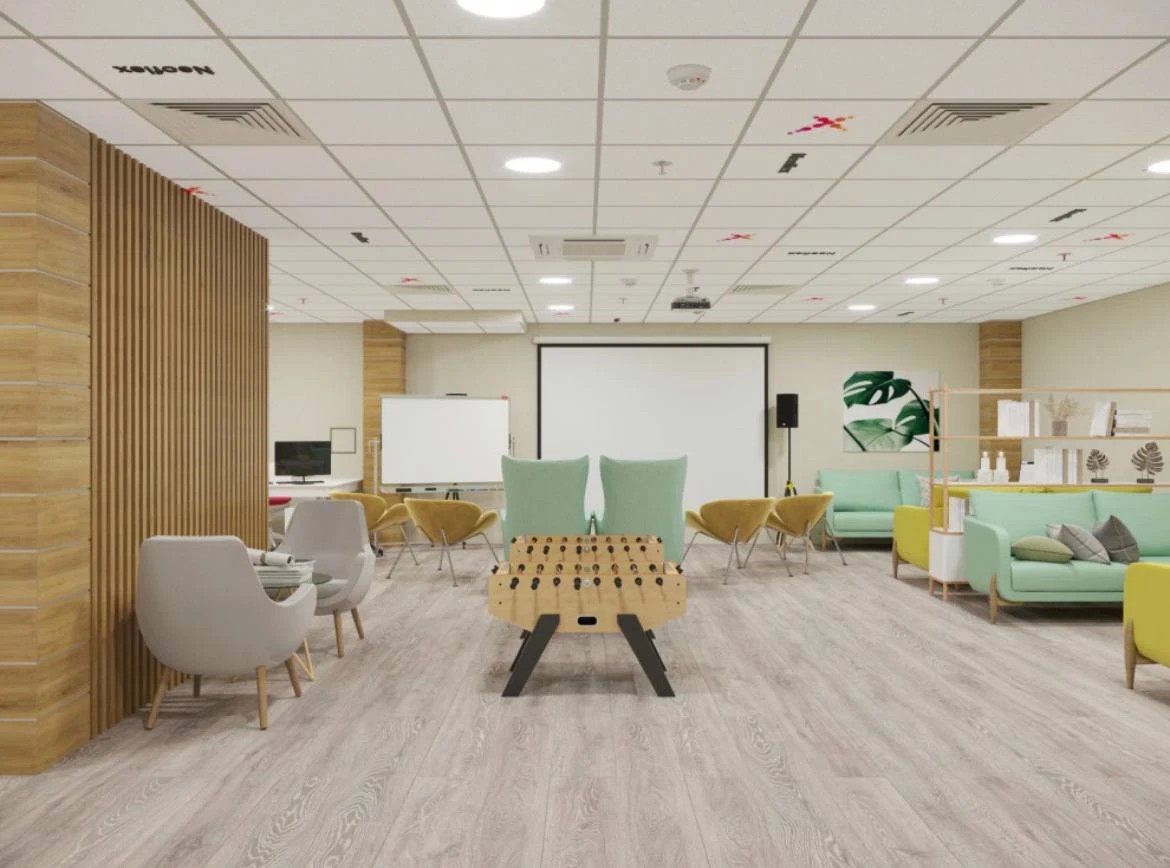 Лаунж зона в офисе IT-компании