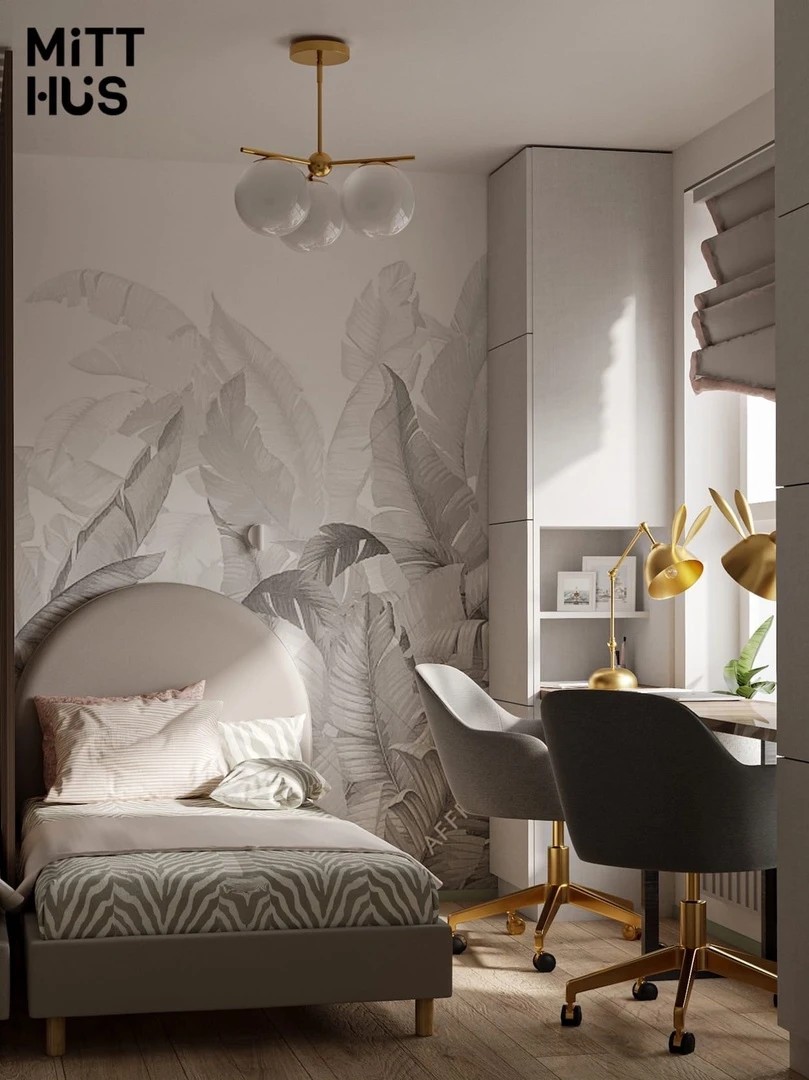 Проект детской в двухкомнатной квартире ЖК Йога