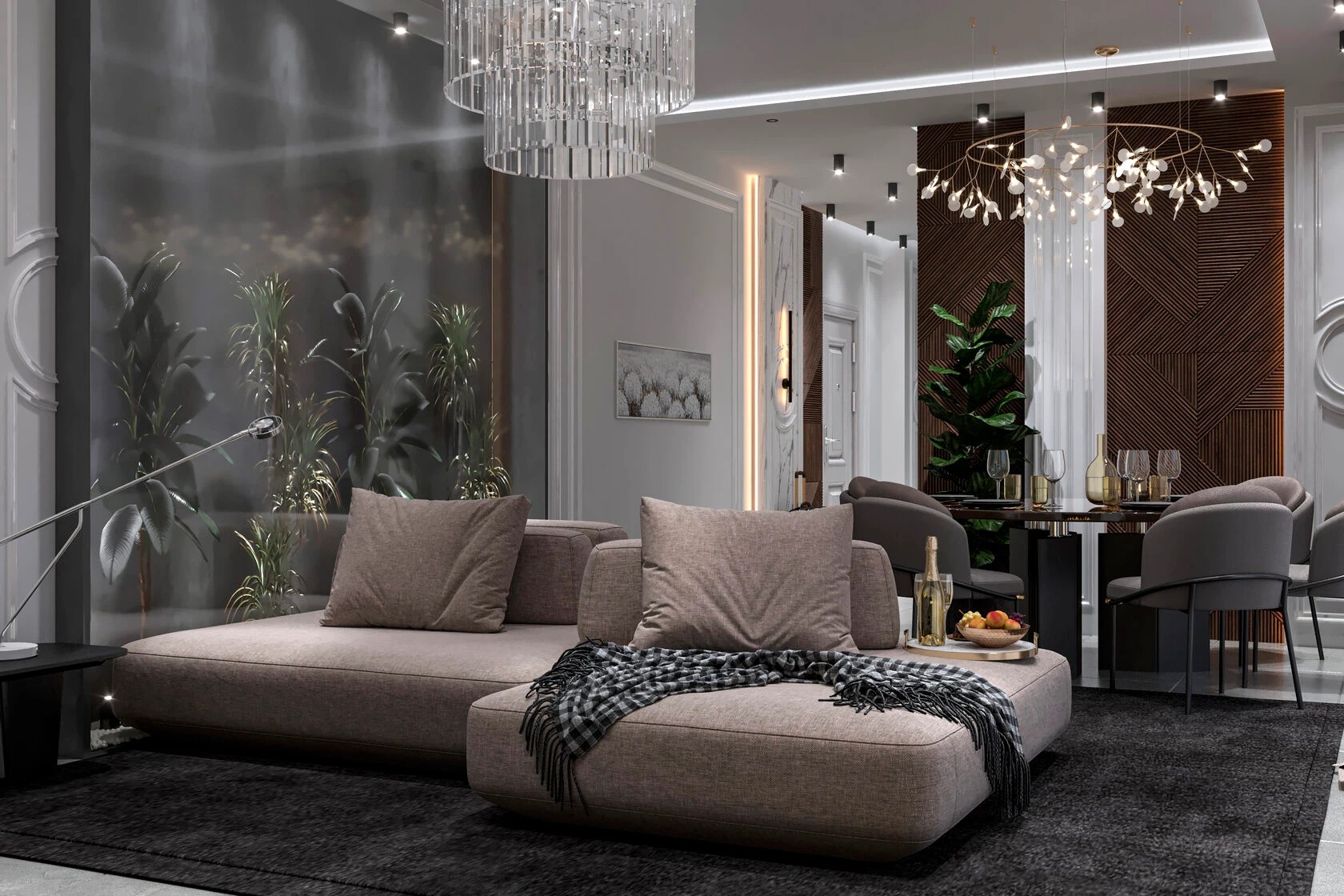 3-комнатная квартира в стиле неоклассика