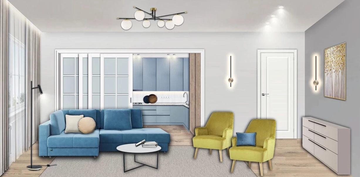 Дизайн-проект квартиры г. Псков (Коллаж)