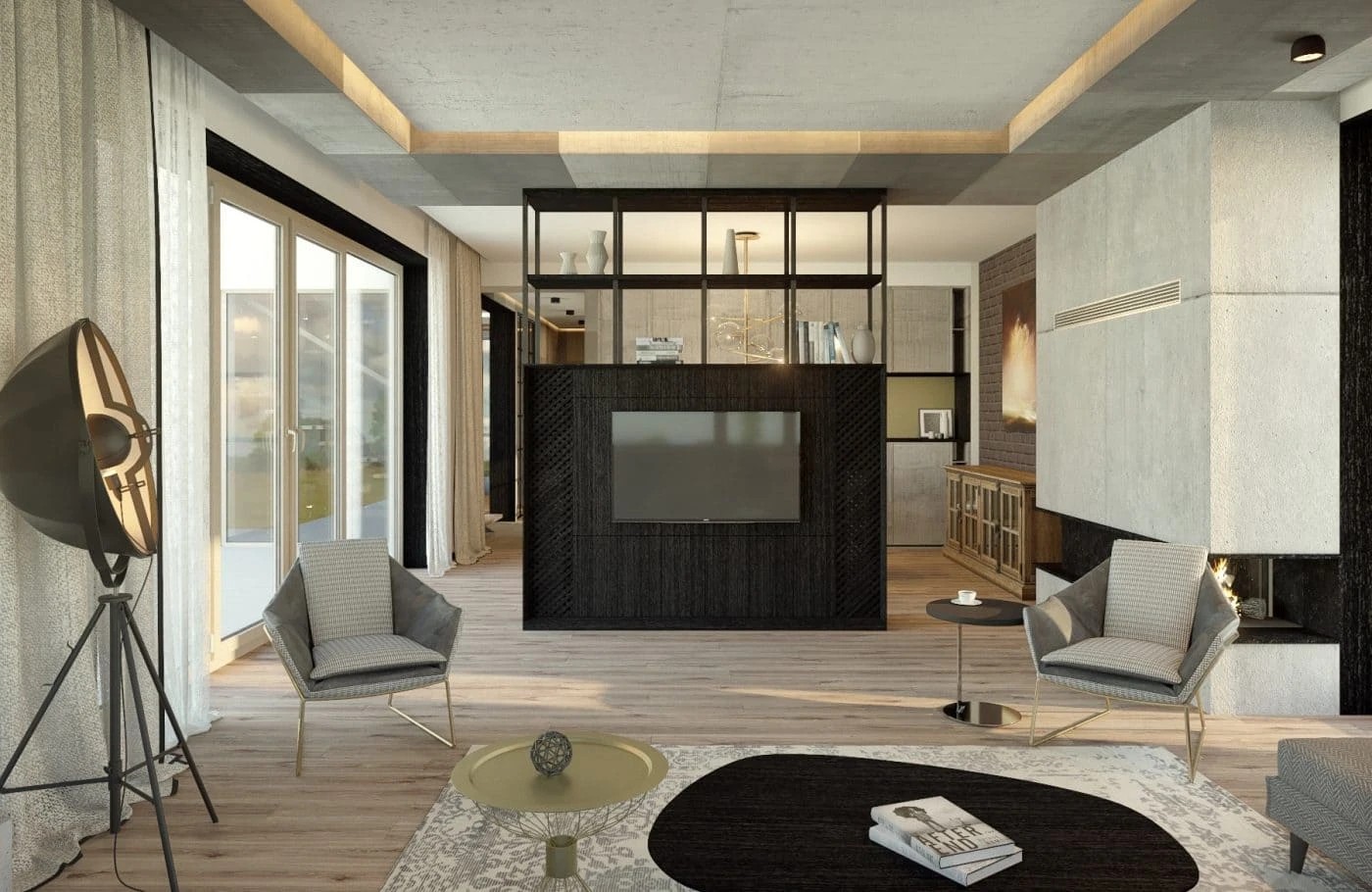 ДИЗАЙН-ПРОЕКТ ПРОСТОРНОГО ДОМА В СТИЛЕ ЛОФТ