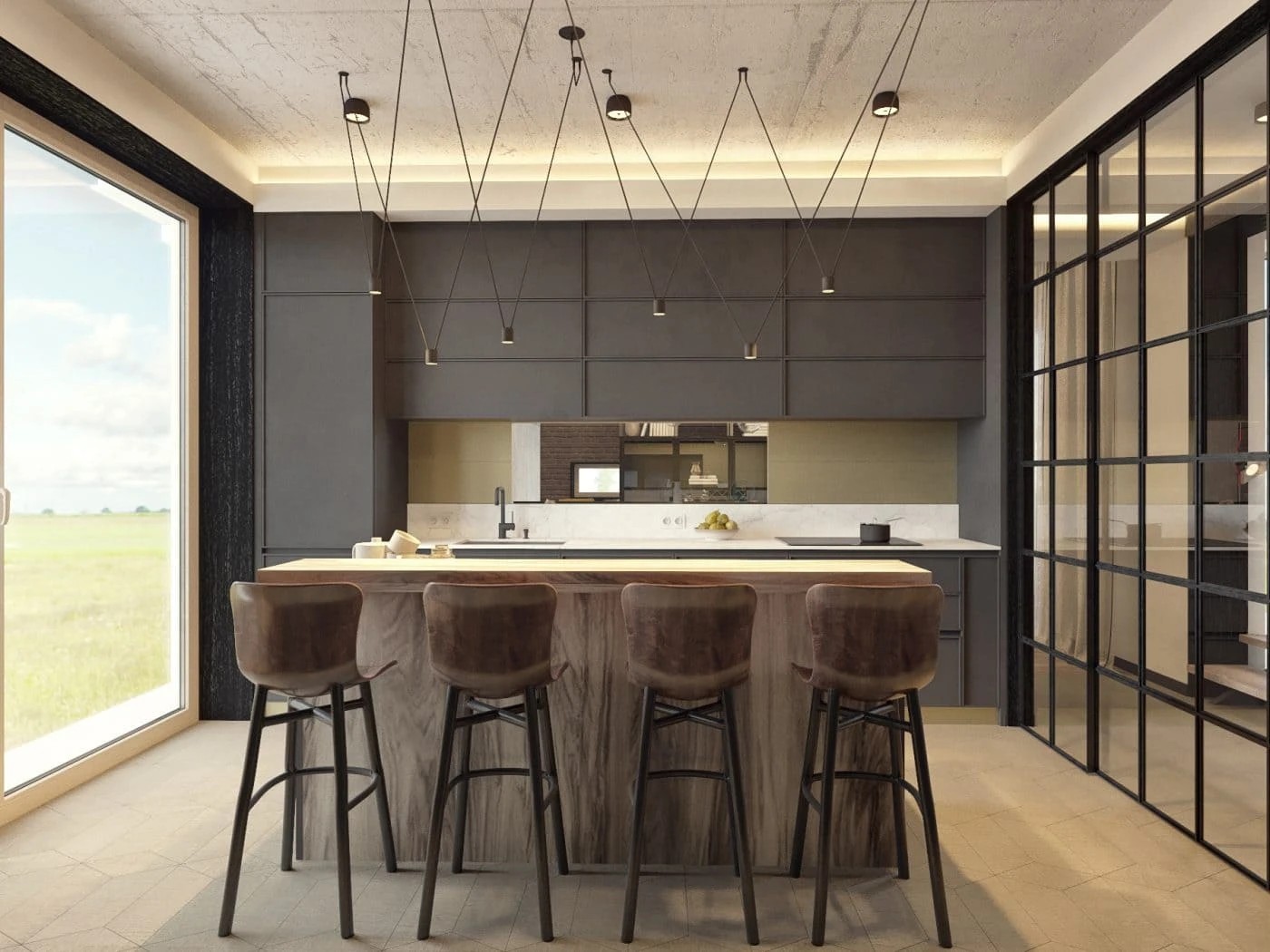 ДИЗАЙН-ПРОЕКТ ПРОСТОРНОГО ДОМА В СТИЛЕ ЛОФТ