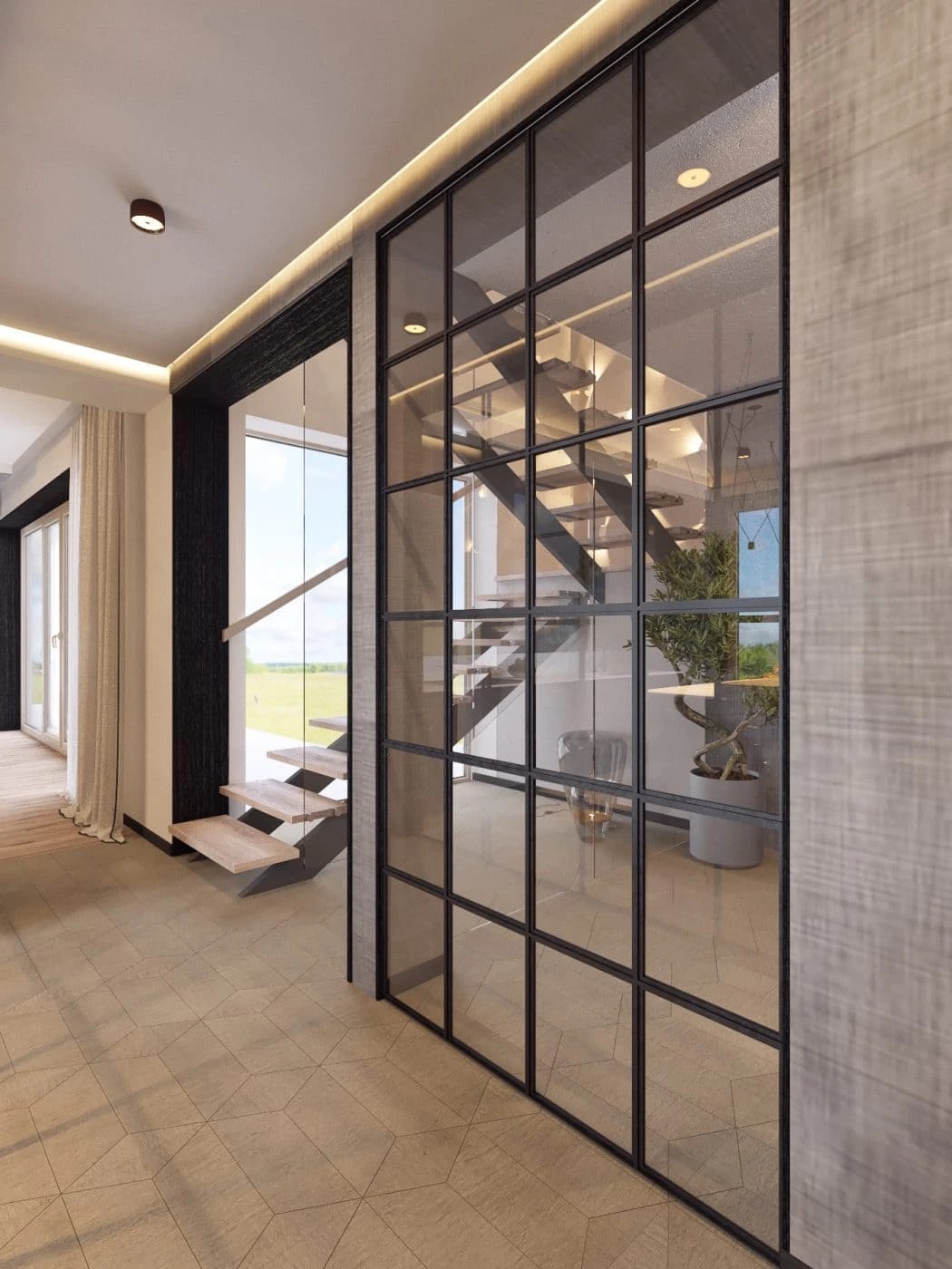 ДИЗАЙН-ПРОЕКТ ПРОСТОРНОГО ДОМА В СТИЛЕ ЛОФТ