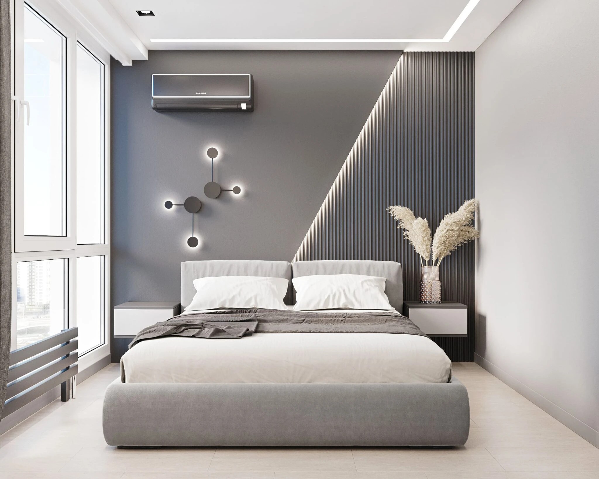 СОВРЕМЕННЫЙ ДИЗАЙН-ПРОЕКТ С ПРЕОБЛАДАНИЕМ СЕРОГО