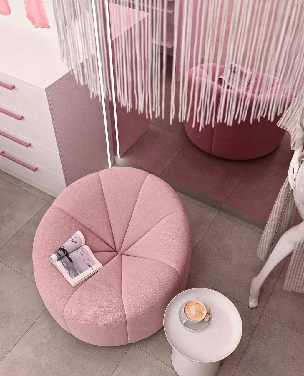 Интерьер в розовом