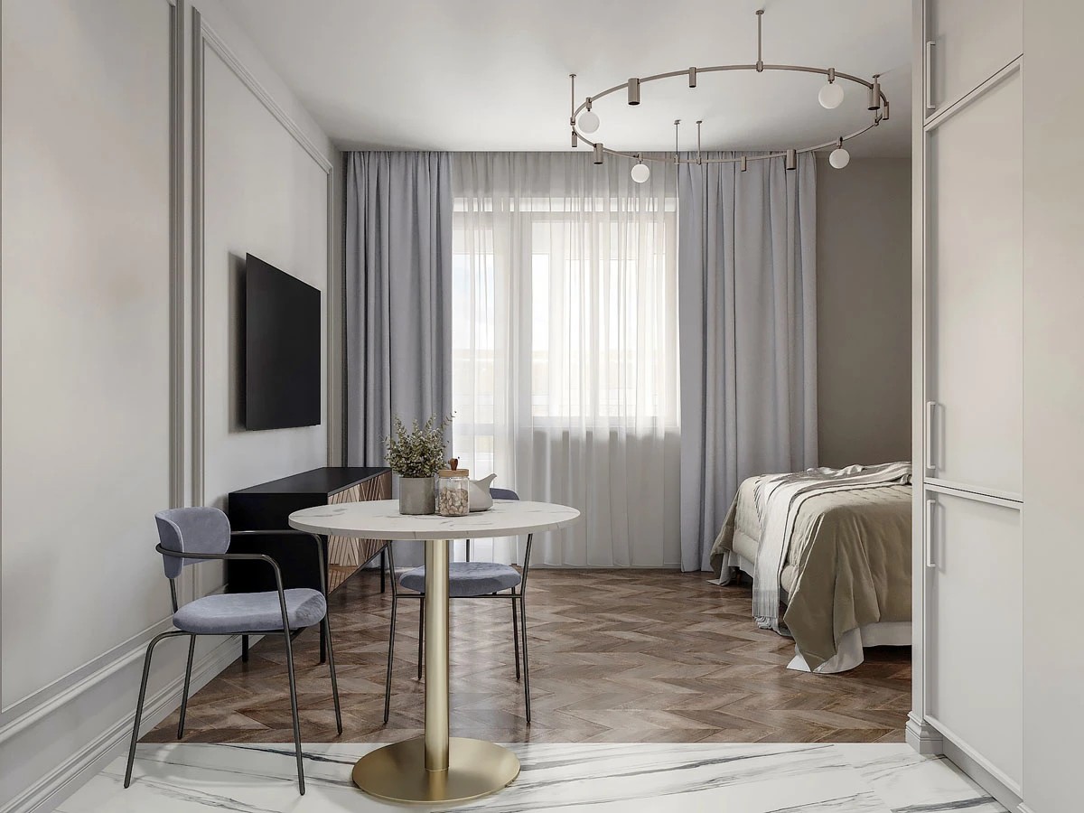 ЖК Уютный. Студия. Современная классика