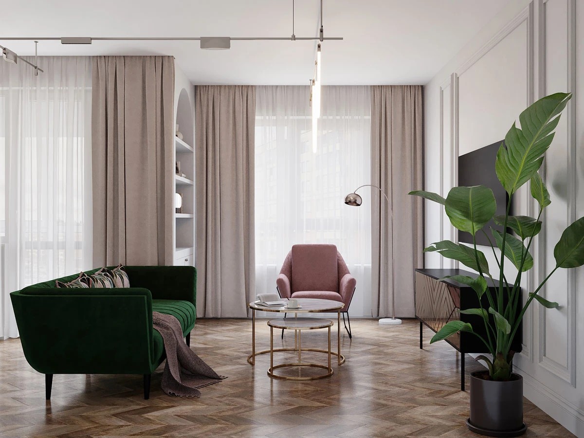 ЖК Уютный. Трехкомнатная. Современная классика