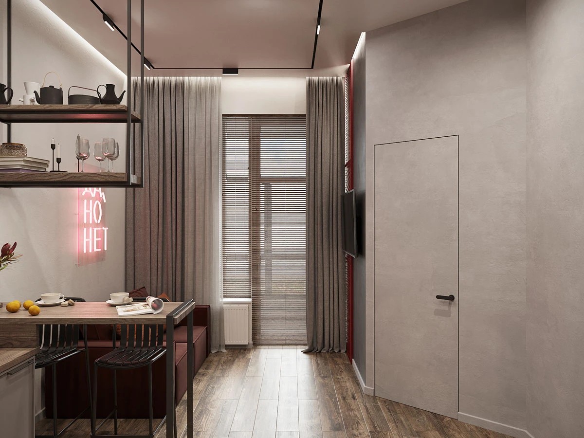 Дизайн интерьера 1-х комнатной квартиры