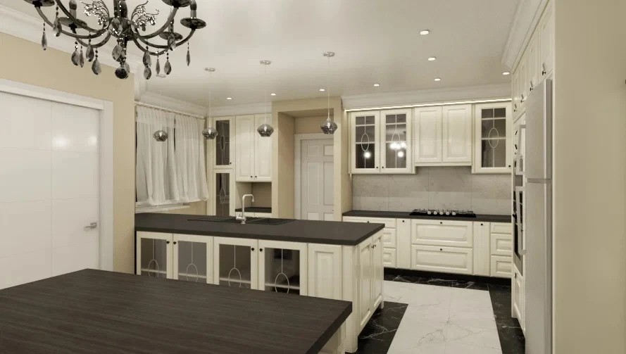 Кухня столовая в классическом стиле