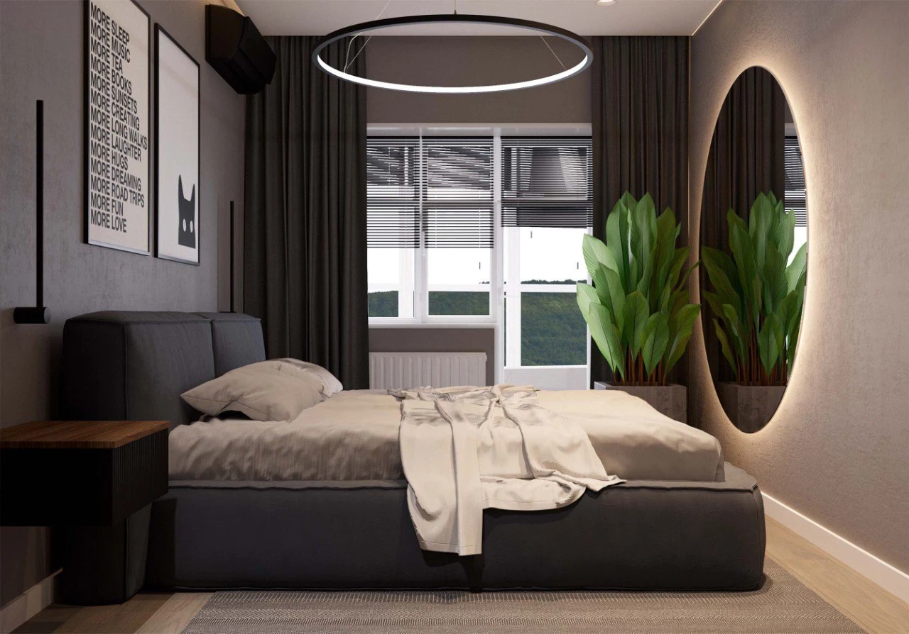 Дизайн интерьера кухни и спальни