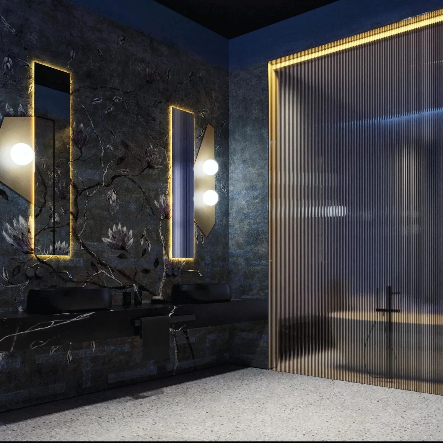 Дизайн интерьера ванной комнаты, г. Москва