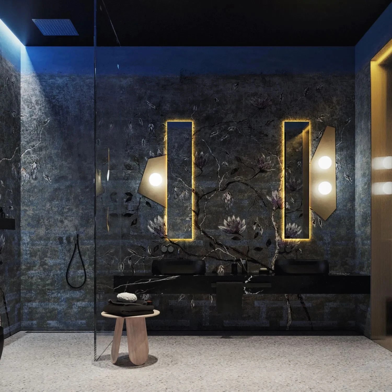 Дизайн интерьера ванной комнаты, г. Москва