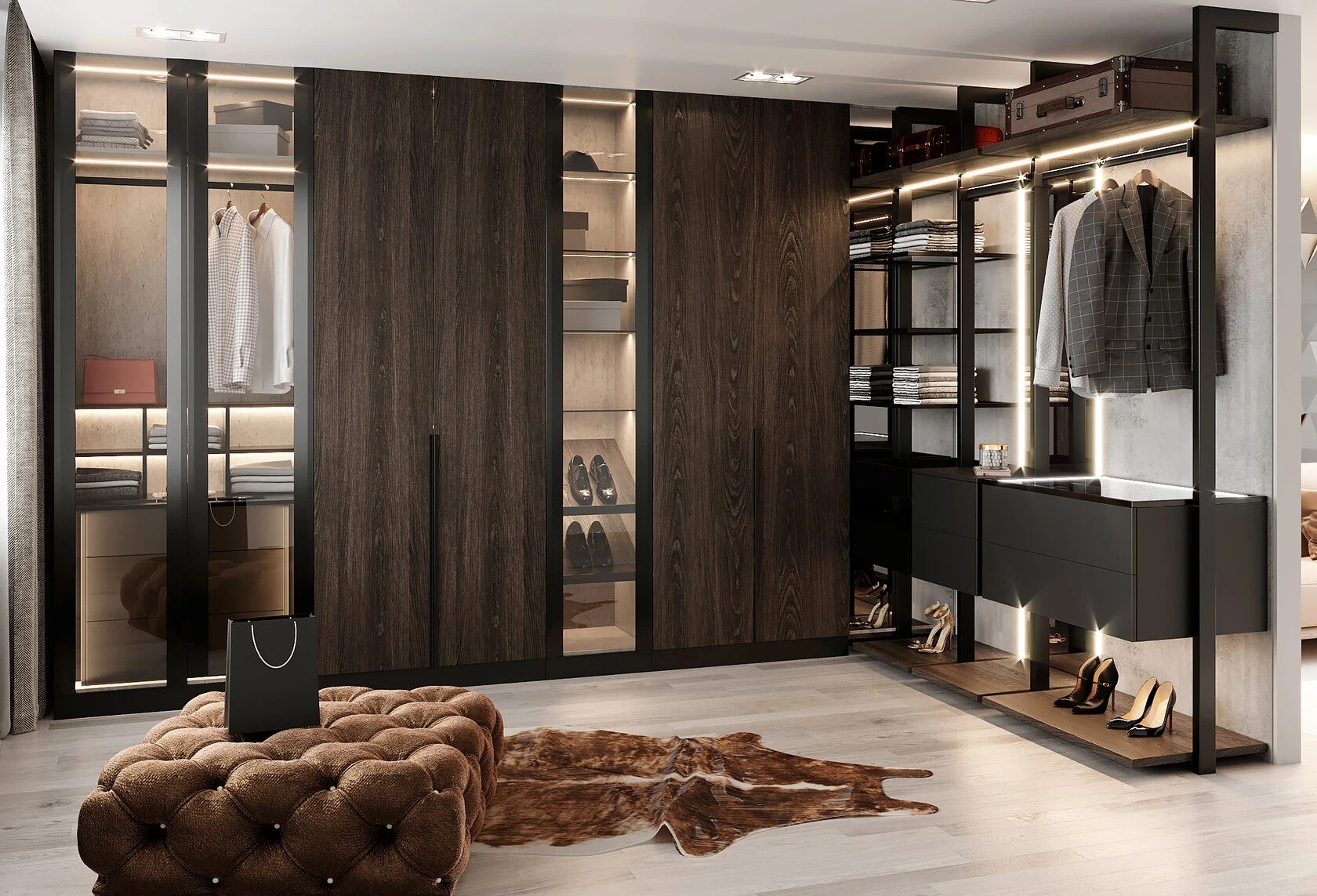 Детальная проработка нестандартной корпусной мебели