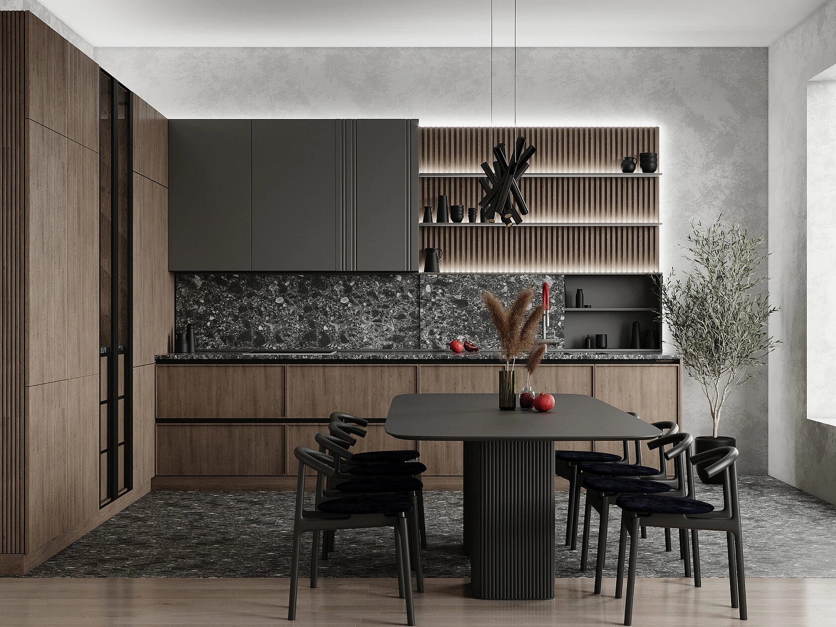 Детальная проработка нестандартной корпусной мебели