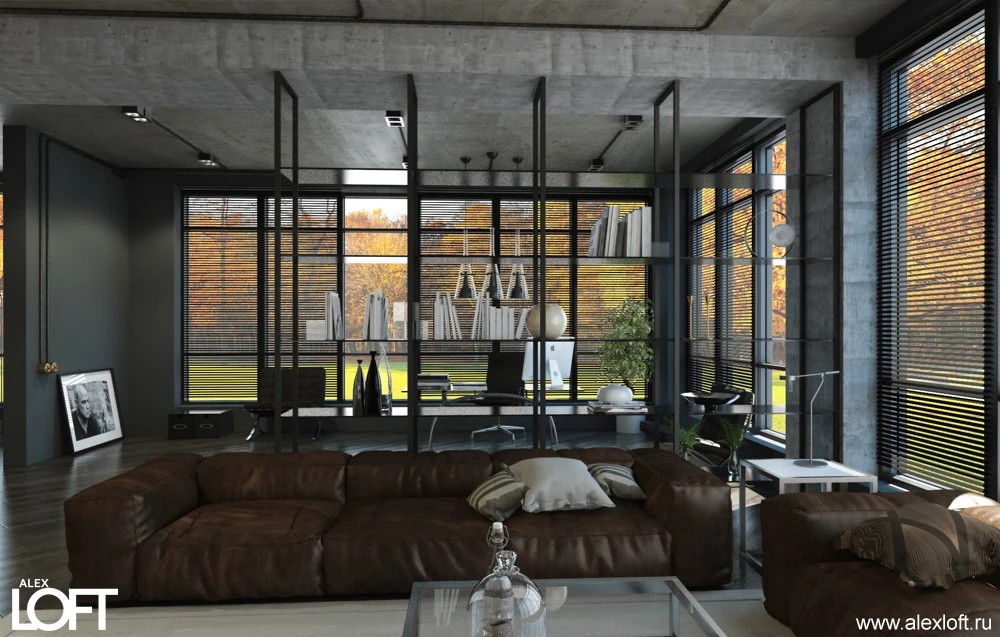 Загородный дом в стиле лофт