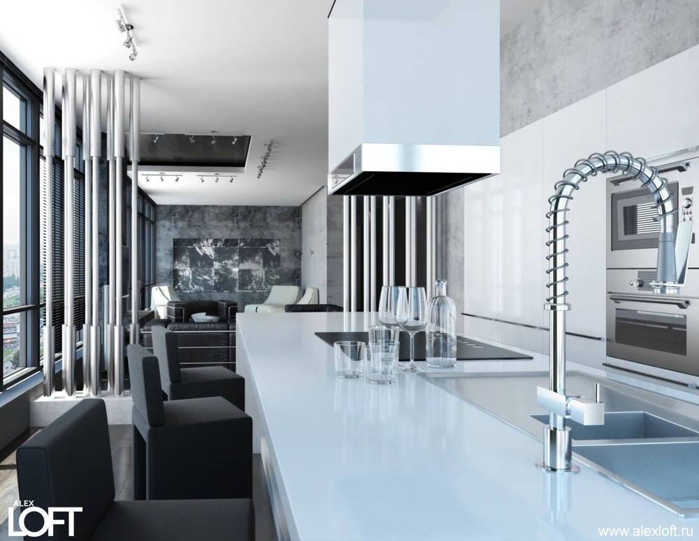 Дизайн интерьера квартиры в стиле хай-тек