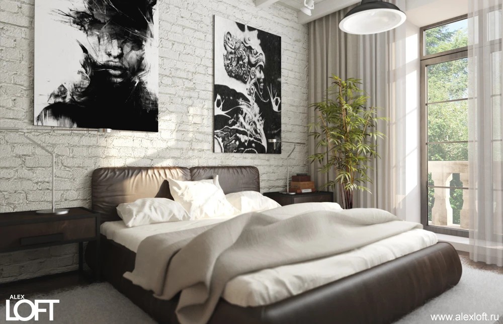 Интерьер квартиры в стиле лофт, Москва