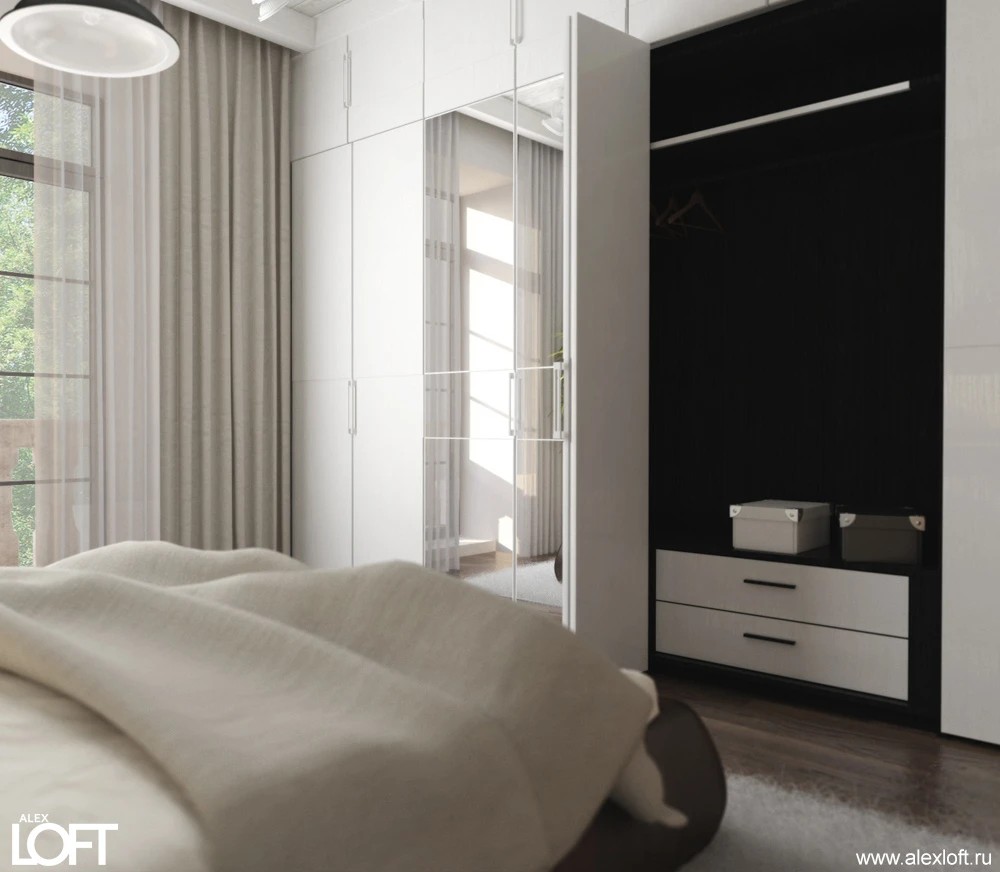 Интерьер квартиры в стиле лофт, Москва