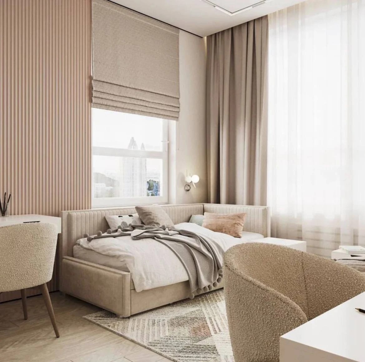 Нежная детская для двух девочек