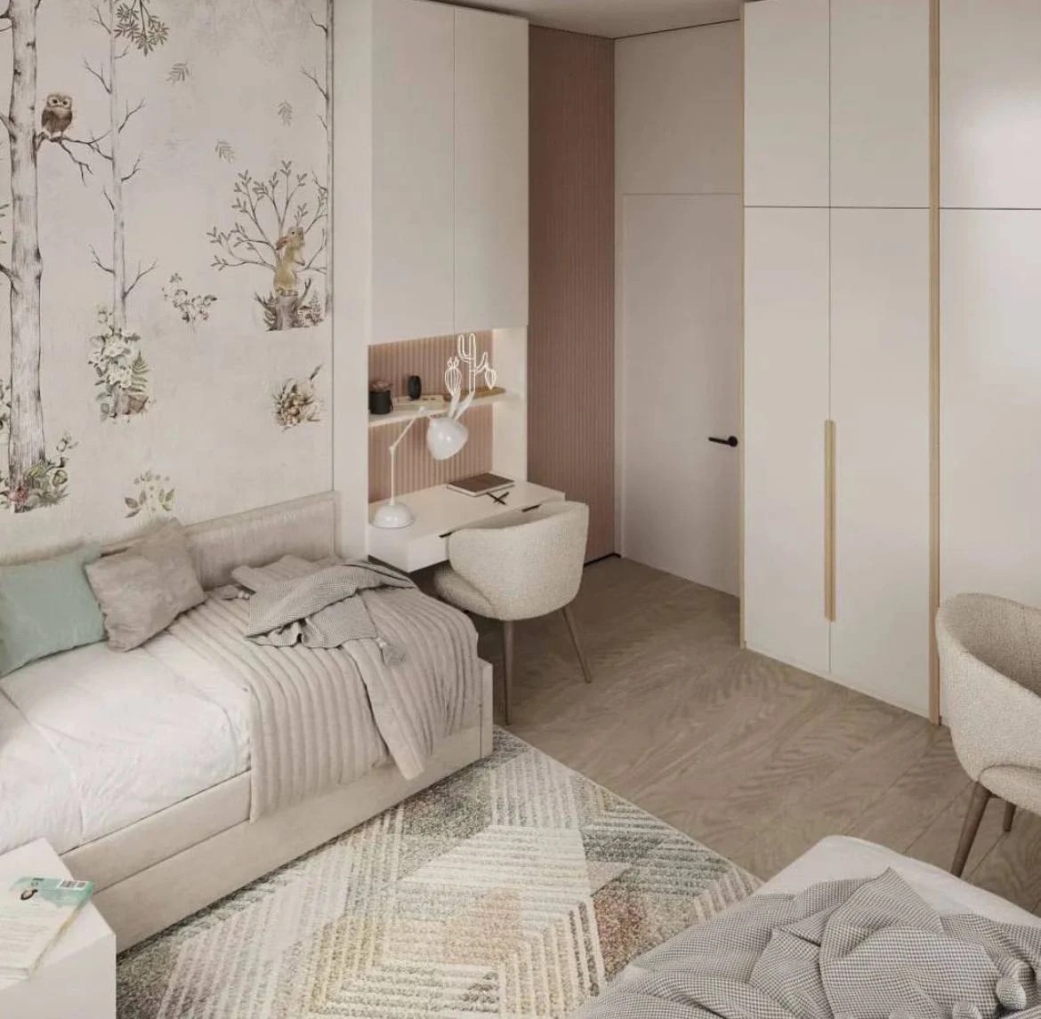 Нежная детская для двух девочек