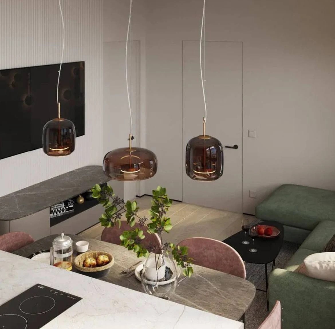 Кухна-гостиная