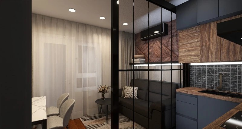 Дизайн студии ЖК "Полис на Неве"