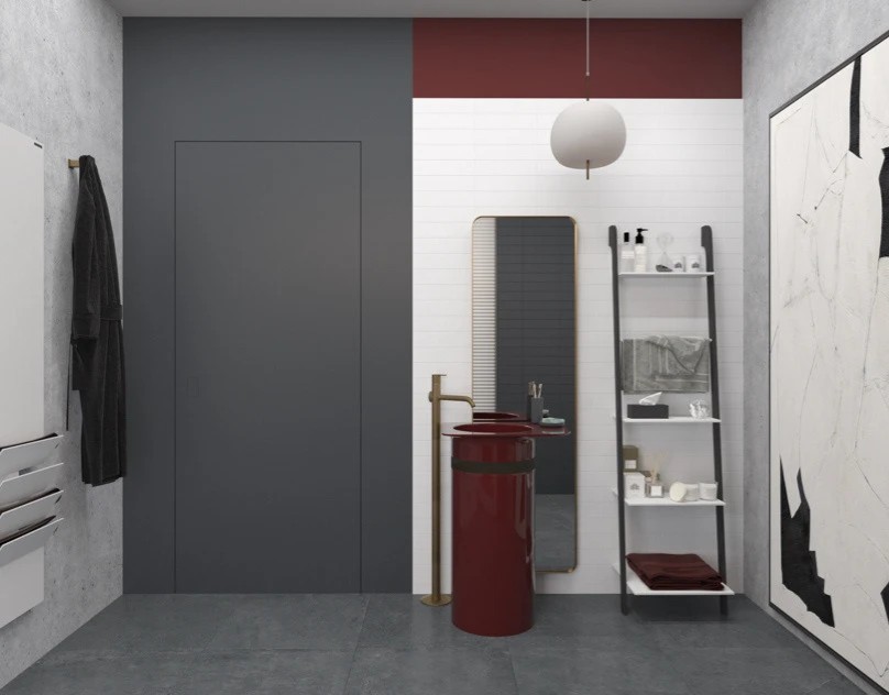 ДИЗАЙН ИНТЕРЬЕРА САНУЗЛА  В ЗАГОРОДНОМ ДОМЕ