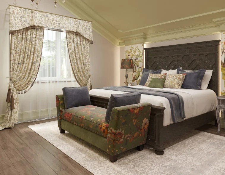 СПАЛЬНЯ В АНГЛИЙСКОМ СТИЛЕ