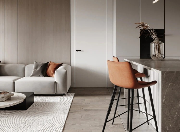 Дизайн кухни-гостиной