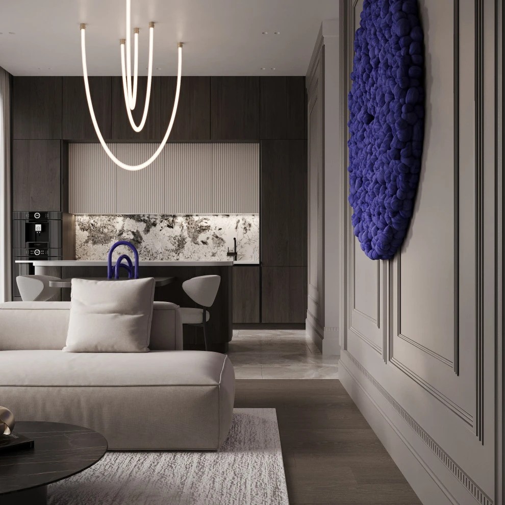 Интерьер кухни-гостиной