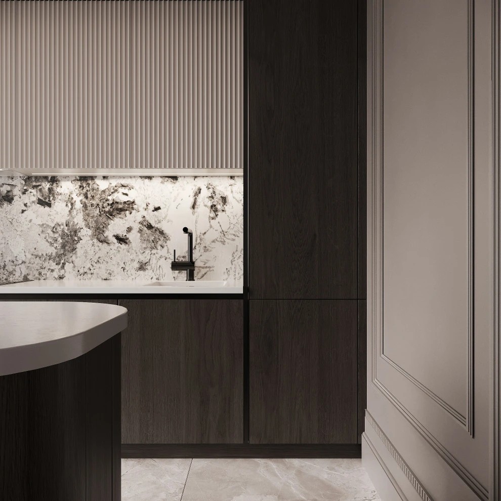 Интерьер кухни-гостиной