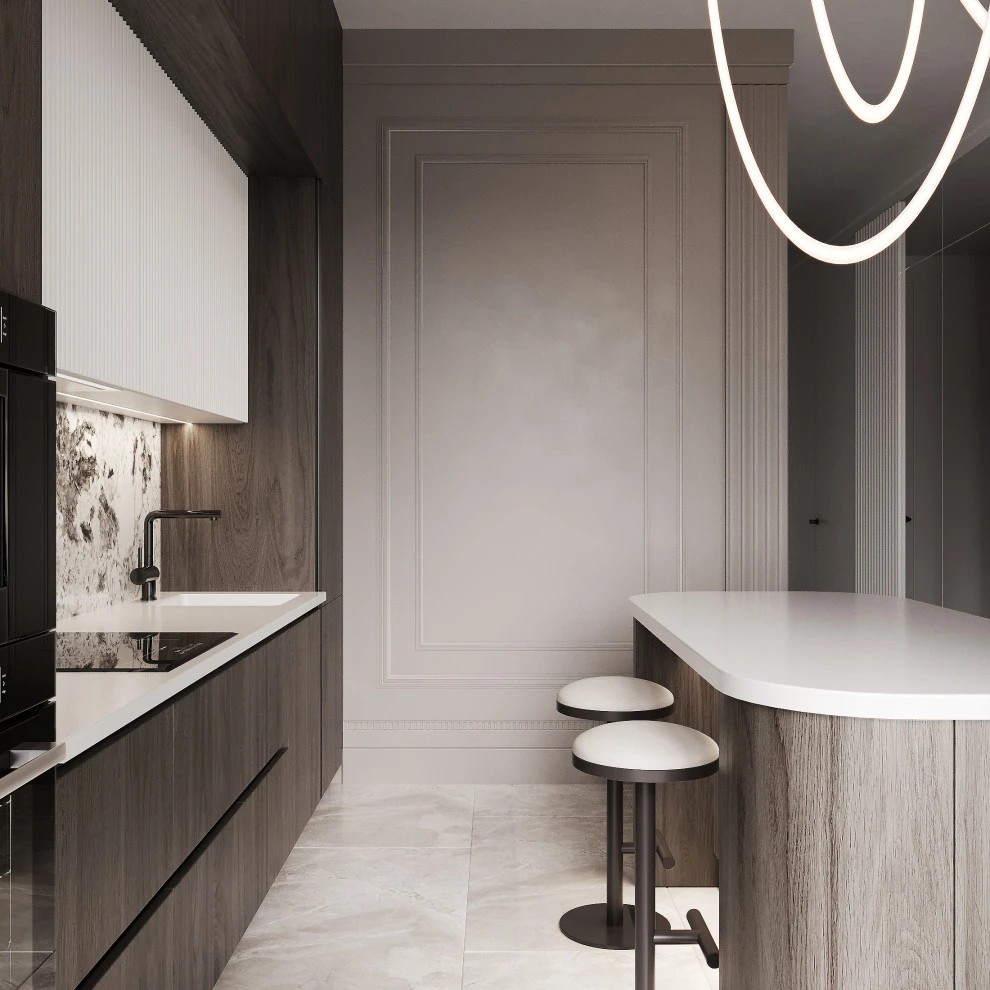 Интерьер кухни-гостиной