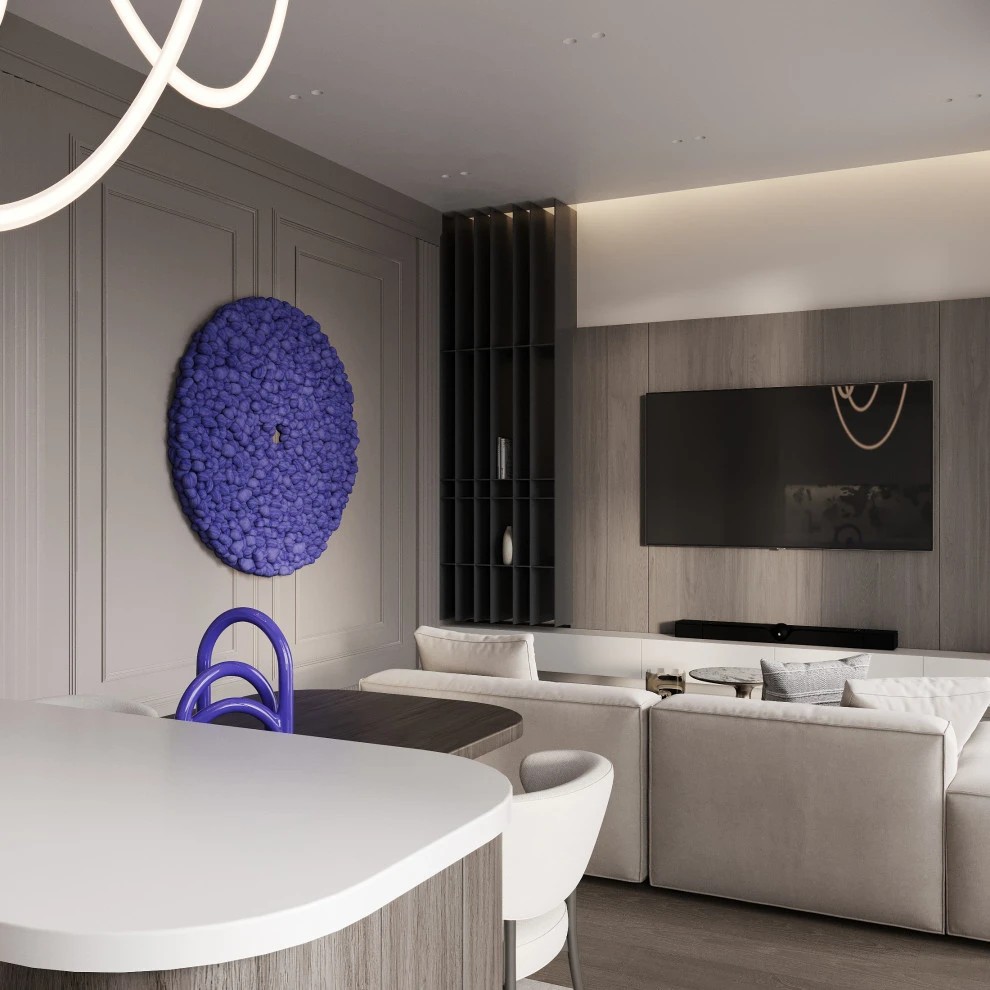 Интерьер кухни-гостиной