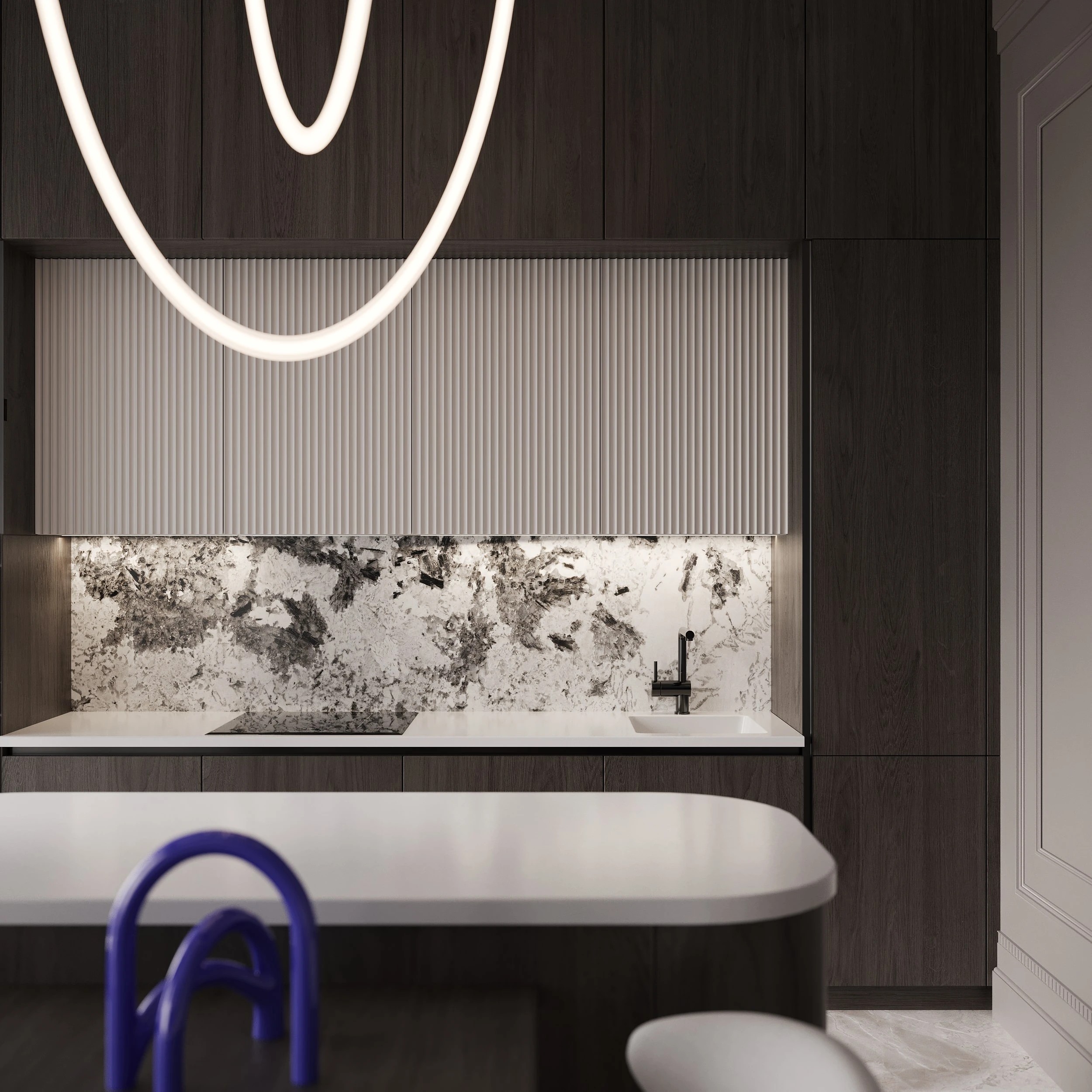 Интерьер кухни-гостиной