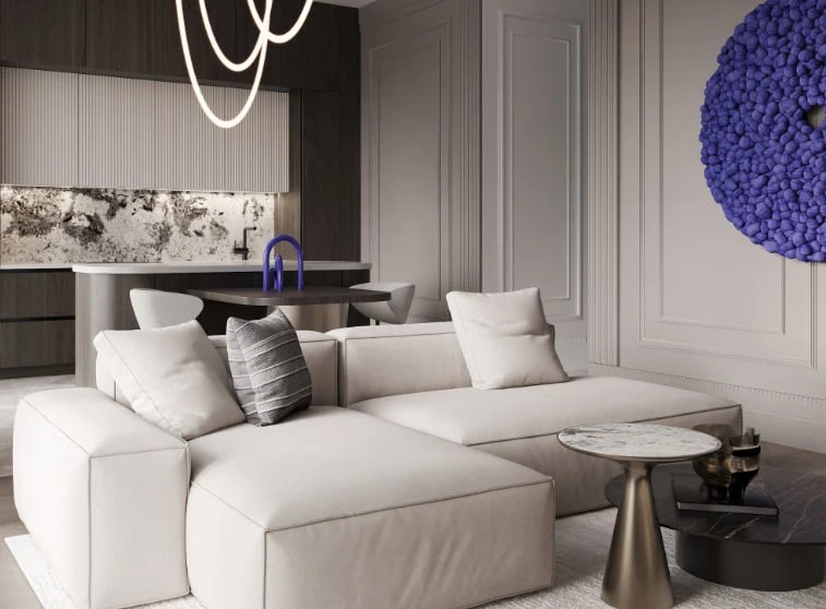 Интерьер кухни-гостиной