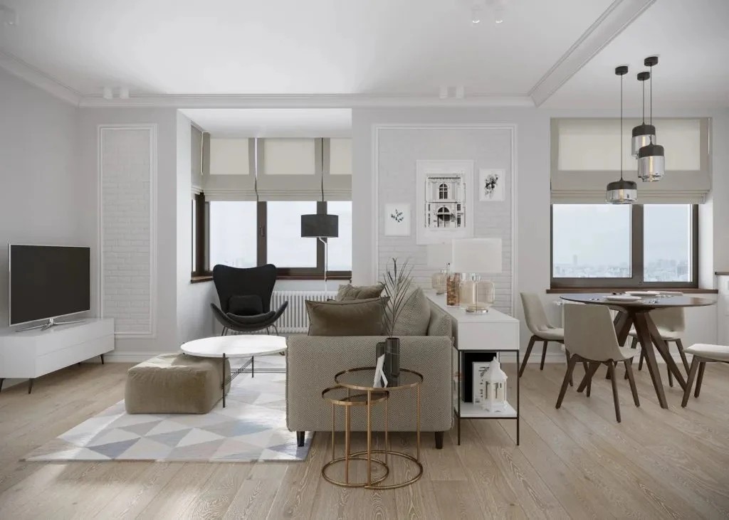 Дизайнерский ремонт евродвушки в Рыбацком